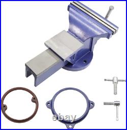 10 Heavy Duty Bench Vise Cast Iron Vise with 360° Flexible Swivel Locking Base