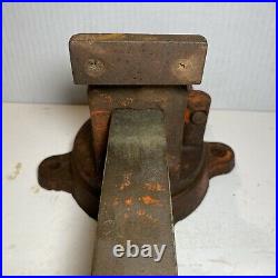 1943 Rock Island 571 Bench Vise Swivel Base 3 Jaws WWII Made In USA
