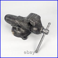 1958 Wilton 9350 Bullet Vise 3-1/2 Jaws with Swivel Base vintage damaged resto