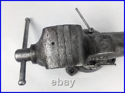 1958 Wilton 9350 Bullet Vise 3-1/2 Jaws with Swivel Base vintage damaged resto