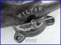 1958 Wilton 9350 Bullet Vise 3-1/2 Jaws with Swivel Base vintage damaged resto