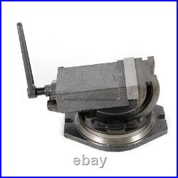 2 Way Tilting 5'' Machine Vise 95mm Jaw Opening 360° Base Swivel for Milling