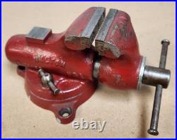 2 Wilton Baby Bullet Vise 1945 model with full swivel base and raised anvil