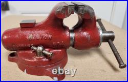 2 Wilton Baby Bullet Vise 1945 model with full swivel base and raised anvil