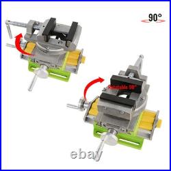 2 in1 Milling Drilling Precision Vise Swivel Base Table AluminiumAlloy Worktable