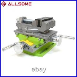 2 in 1 Cross Slide Vice Table Compound Milling Drilling Vise Swivel Base Table