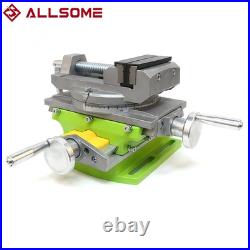 2 in 1 Milling Drilling Precision Vise Swivel Base Table Aluminium Alloy Compoun