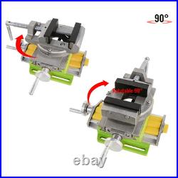 2 in 1 Milling Drilling Precision Vise Swivel Base Table Aluminium Alloy Compoun