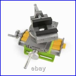 2 in 1 Milling Drilling Precision Vise Swivel Base Table Aluminum Worktable