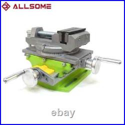 2in1 Milling Drilling Precision Vise Swivel Base Table Aluminium Alloy Worktable
