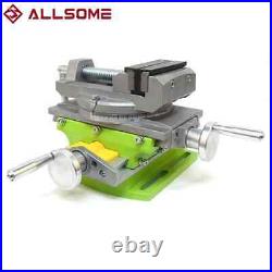 2in1 Milling Drilling Precision Vise Swivel Base Table Aluminium Alloy Worktable
