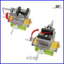 2in1 Milling Drilling Vise Swivel Base Table Aluminium Alloy Compound Worktable