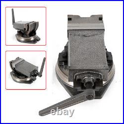 360° Swivel Base 5 Precision Milling Vise Vice, 90 Angle Tilting 2Way Clamp Vise