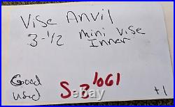 3-1/2 3.5 Jaw Vise Anvil Swivel Base Bench Table Vintage Red