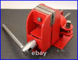 3-3/8 Schum Vise with Serrated Jaws & Swivel Base Bench Mechanic Vice Milhoff