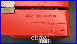 3-3/8 Schum Vise with Serrated Jaws & Swivel Base Bench Mechanic Vice Milhoff