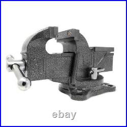 3 In. Heavy-Duty Cast Iron Bench Vise With Swivel Base