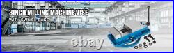 3 Inch 5 Inch Jaw Width Milling Vise Heavy Duty High Precision Swiveling Base