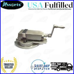 3-Inch (75 mm) Cast Iron Swivel Milling Vise with Precision Hardened Alloy Steel