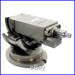 3-Way Tilting Machine Vise with Swivel Base 5 Jaw Width 5 Opening