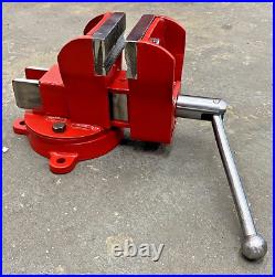 4-1/2 Milhoff Vise with Serrated Jaws & Swivel Base Bench Mechanic Vice