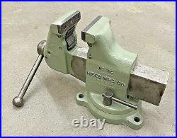 4-1/2 Reed 2C Machinist Bench Vise with Swivel Base 4/72 mfg Vice Serrated Jaws