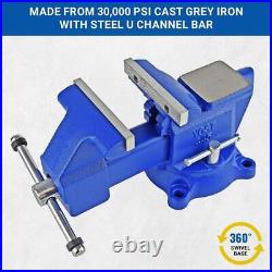 4.5 Inch Utility Combination Vise Pipe Bench Swivel Base Cast Iron Strong Grip