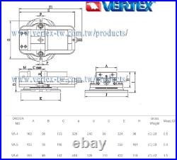 4 Angle-Locking Milling Vise with Swivel Base (Vertex VA-4), Made in Taiwan