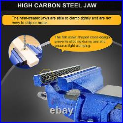 4 Bench Vise 360° Swivel Base Heavy Duty Bench Vice with Anvil Table Top Clamp