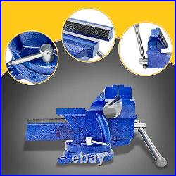 4 Bench Vise 360° Swivel Base Heavy Duty Bench Vice with Anvil Table Top Clamp