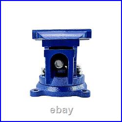 4 Bench Vise 360° Swivel Base Heavy Duty Bench Vice with Anvil Table Top Clamp