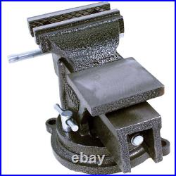 4 In. Heavy-Duty Bench Vise with 360 Degree Swivel Base Large Built-in Anvil