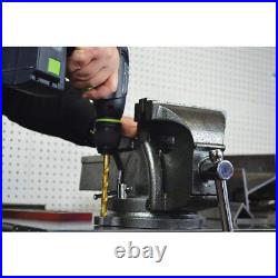4 In. Heavy-Duty Bench Vise with 360 Degree Swivel Base Large Built-in Anvil