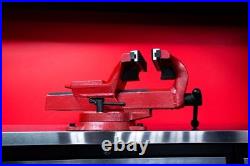 4 Inch Bench Vise 360° Swivel Base 5,500 lb Clamping Force Forged Steel