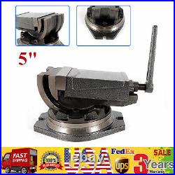 5 2 Way Precision Milling Vise 360° Swivel Base 90° Tilting Clamp Vice US