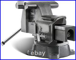 5.5In Bench Vise 210 Degrees Swivel Base Heavy Duty with Anvil 5 1/2 Ductile