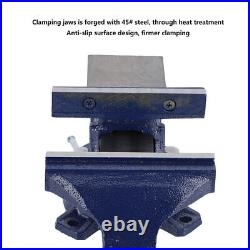 5 Bench Vise 360° Swivel Base Heavy Duty Tabletop Clamp with Anvil