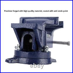 5 Bench Vise 360° Swivel Base Heavy Duty Tabletop Clamp with Anvil