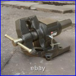5 Bench Vise Blacksmith Anvil 360° Swivel Base & Rotate Body Clamp Round