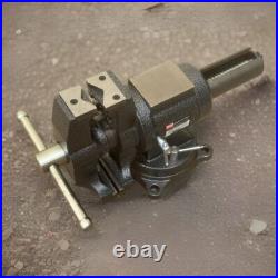 5 Bench Vise Blacksmith Anvil 360° Swivel Base & Rotate Body Clamp Round