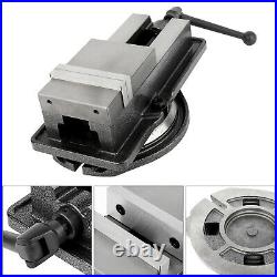 5 Bench Vise Clamp Drill Press Vice Metal Milling Mechanic with Swivel Base