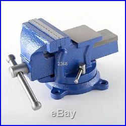5 Bench Vise with Anvil Swivel Locking Base Table top Clamp Heavy Duty Steel