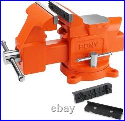 5? Heavy-Duty Bench Vise 360° Swivel Base, Pipe Clamp Function