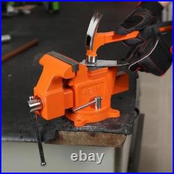 5? Heavy-Duty Bench Vise 360° Swivel Base, Pipe Clamp Function