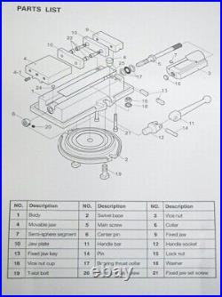 5 INCH HOMGE ULTRA HIGH PRECISION MILLING VISE WithSWIVEL BASE