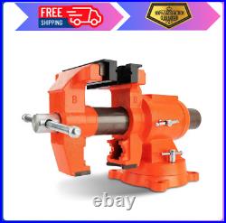 5 Inch Bench Vise 5512 LBS Clamping Force Heavy Duty 360 Degree Swivel Base