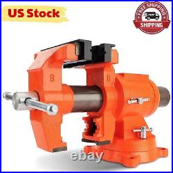 5 Inch Bench Vise 5512 LBS Clamping Force Heavy Duty 360 Degree Swivel Base