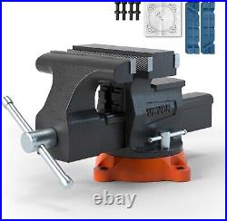 5 Inch Bench Vise 5512 LBS Clamping Force Heavy Duty 360 Degree Swivel Base