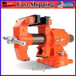 5 Inch Bench Vise 5512 LBS Clamping Force Heavy Duty 360 Degree Swivel Base
