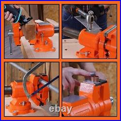 5 Inch Bench Vise 5512 LBS Clamping Force Heavy Duty 360 Degree Swivel Base